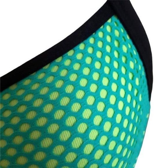 VSX Victoria's Secret Sport Green Blue Black Double Criss Cross Back Straps 32 B - Picture 3 of 11